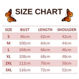 size chart for heel butterfly sweater