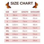 size chart for morpho butterfly hoodie
