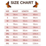 size chart for fuchsia butterfly leggings
