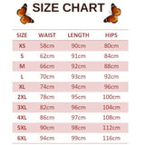 size chart for firebrick butterfly leggings