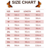 size chart for silver butterfly leggings