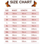 size chart for light green butterfly leggings