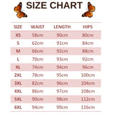 size chart for light green butterfly leggings