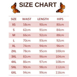size chart for orchid butterfly leggings