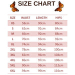 size chart for navy butterfly leggings