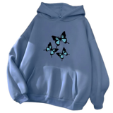 slate blue butterfly sweatshirt