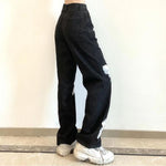 white butterfly jeans for ladies