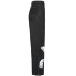 white butterfly jeans side view