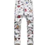 white butterfly pants for men