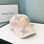 three butterfly pink cap