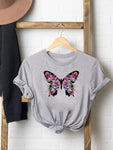 globeflower illusion butterfly t shirt