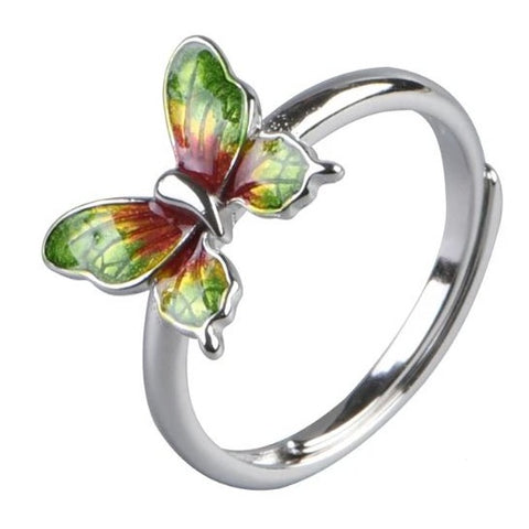 adjustable butterfly ring