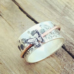 antique butterfly spinner ring jewelry