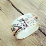 antique butterfly spinner ring jewelry