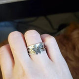 antique butterfly spinner ring for women