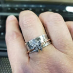 antique butterfly spinner ring design