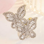 big sterling silver butterfly ring horizontal
