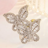 big sterling silver butterfly ring horizontal