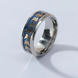 blue stainless steel butterfly ring jewelry