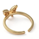 butterfly engagement ring gold back view