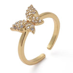 butterfly engagement ring gold