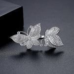 butterfly promise ring cubic zirconia