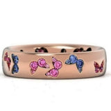 children's butterfly ring - pink