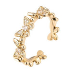 dainty gold butterfly ring
