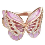 enamel butterfly ring