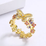 enamel gold butterfly ring jewelry