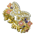 enamel gold butterfly ring