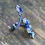 festival butterfly ring enamel