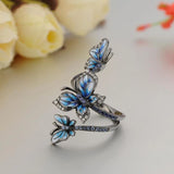 festival butterfly ring woman