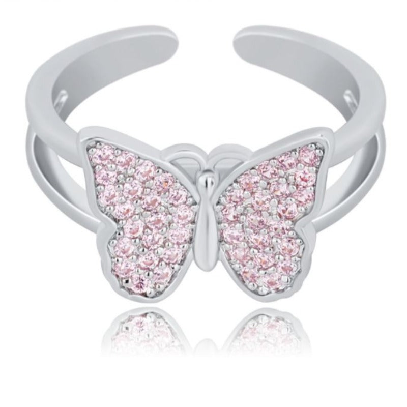 Pink Flying Rings Lavender Pink Butterfly Ring | BUTTERFLY KINGDOM