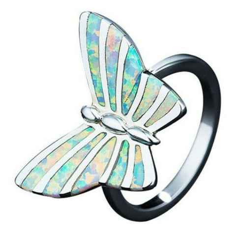 opal butterfly ring vintage