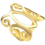 outline stainless steel butterfly ring