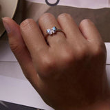 silver butterfly ring for women