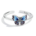 silver butterfly ring jewelry