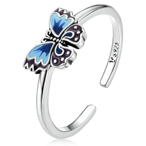 silver butterfly ring