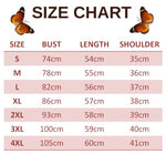 size chart for butterfly t shirt design