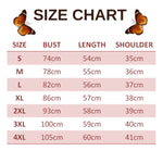 size chart for monarch butterfly t shirt