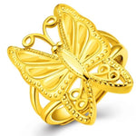 vintage gold butterfly ring