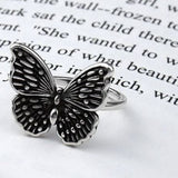 vintage sterling silver butterfly ring for women
