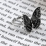 vintage sterling silver butterfly ring adjustable