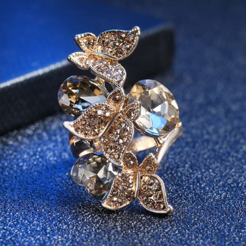 Whimsical Yellow Butterfly Ring | BUTTERFLY KINGDOM