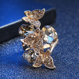 whimsical yellow butterfly ring jewelry