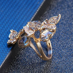 whimsical yellow butterfly ring design