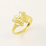 yellow butterfly ring jewelry