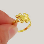yellow butterfly ring for women