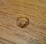 yellow butterfly ring front view